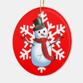 Snowman Keramik Ornament (Links)