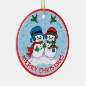 Snowman Keramik Ornament (Rechts)