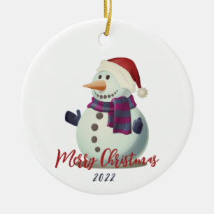 Snowman Keramik Ornament