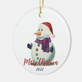 Snowman Keramik Ornament (Links)