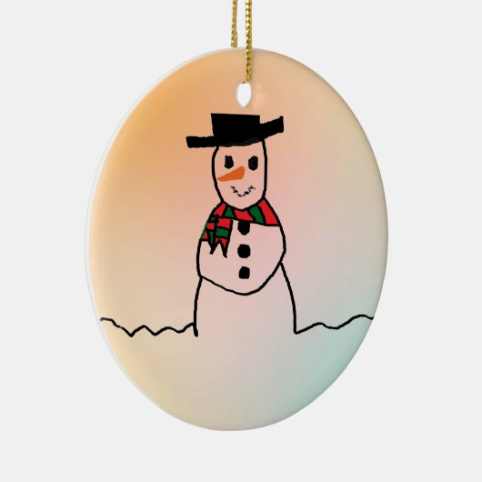 Snowman Keramik Ornament (Rechts)