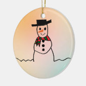 Snowman Keramik Ornament (Links)