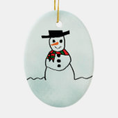 Snowman Keramik Ornament (Hinten)