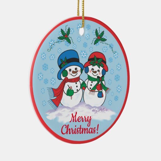 Snowman Keramik Ornament (Rechts)