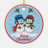 Snowman Keramik Ornament (Vorne)