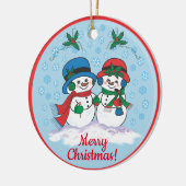 Snowman Keramik Ornament (Links)