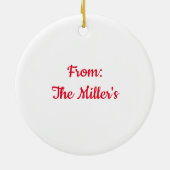 Snowman Keramik Ornament (Hinten)