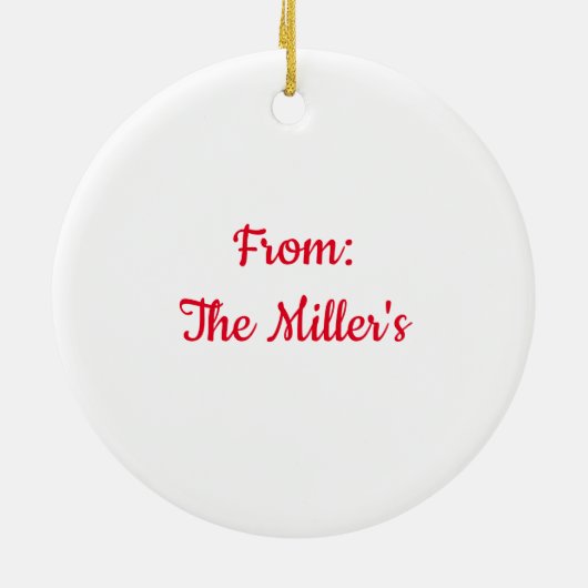 Snowman Keramik Ornament (Hinten)