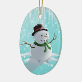 Snowman Keramik Ornament (Links)
