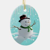 Snowman Keramik Ornament (Hinten)