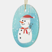 Snowman Keramik Ornament (Links)