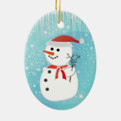 Snowman Keramik Ornament (Hinten)