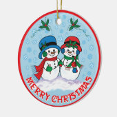 Snowman Keramik Ornament (Links)
