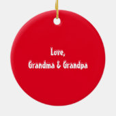 Snowman Keramik Ornament (Hinten)