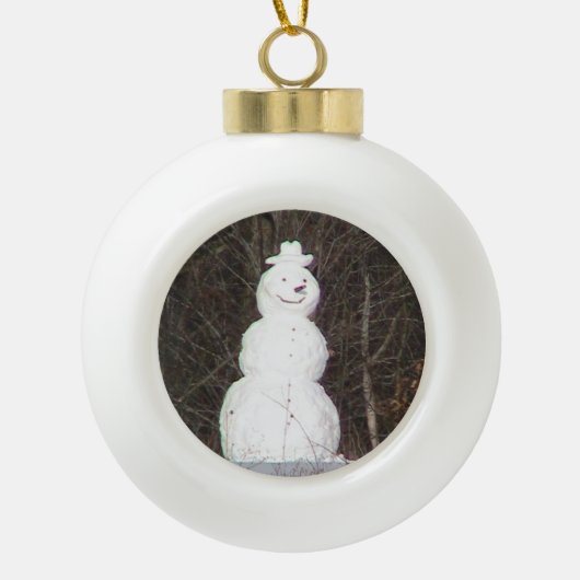 Snowman Keramik Ornament (Vorderseite)
