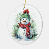 Snowman Keramik Ornament (Links)
