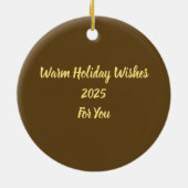 Snowman Keramik Ornament (Hinten)