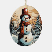 Snowman Keramik Ornament (Rechts)