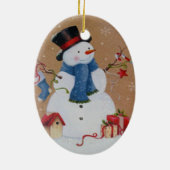 Snowman Keramik Ornament (Hinten)