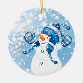 Snowman Keramik Ornament (Vorne)