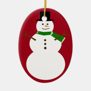 Snowman Keramik Ornament