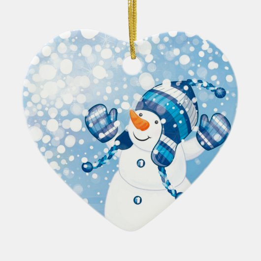 Snowman Keramik Ornament (Vorne)