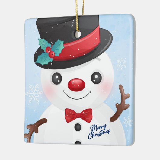 Snowman Keramik Ornament (Links)