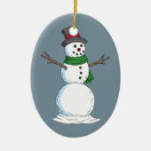 Snowman Keramik Ornament (Vorne)