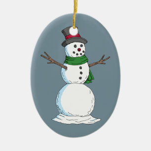 Snowman Keramik Ornament