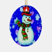 Snowman Keramikornament (Rechts)