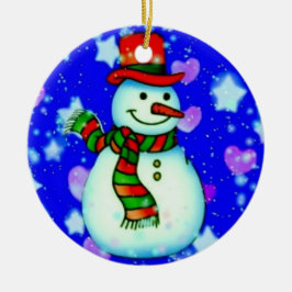Snowman Keramikornament