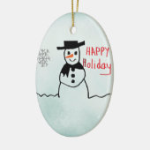 Snowman Keramikornament (Links)