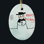 Snowman Keramikornament<br><div class="desc">Snowman</div>