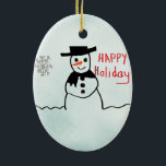Snowman Keramikornament<br><div class="desc">Snowman</div>
