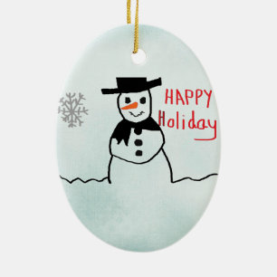 Snowman Keramikornament