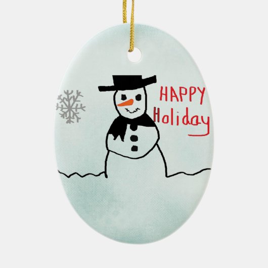 Snowman Keramikornament (Hinten)