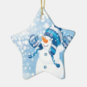 Snowman Keramikornament (Links)