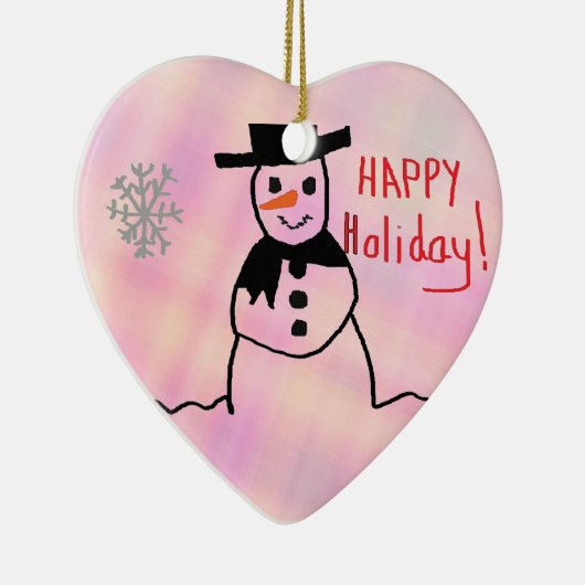 Snowman Keramikornament (Rechts)