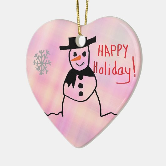 Snowman Keramikornament (Links)