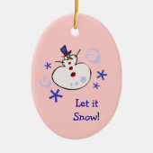 Snowman Kids Holiday Keramikornament (Vorne)