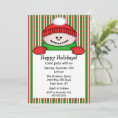 Snowman Kids Holiday Party Einladung (Stehend Vorderseite)