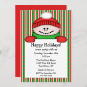 Snowman Kids Holiday Party Einladung (Vorne/Hinten)