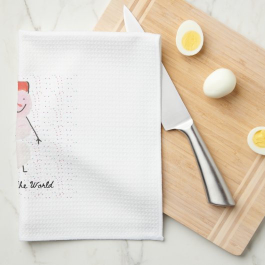 Snowman Kitchen Towel Geschirrtuch (Viertel Falte)