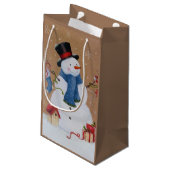 Snowman Kleine Geschenktüte (Rückseite Schrägansicht)