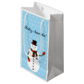 snowman kleine geschenktüte (Vorderseite Schrägansicht)