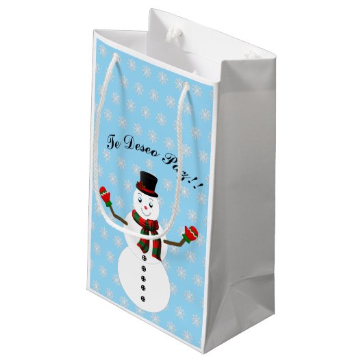 snowman kleine geschenktüte (Rückseite Schrägansicht)