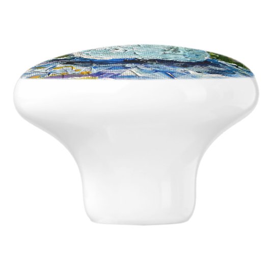 Snowman Knob Pull Keramikknauf (Seitenansicht)