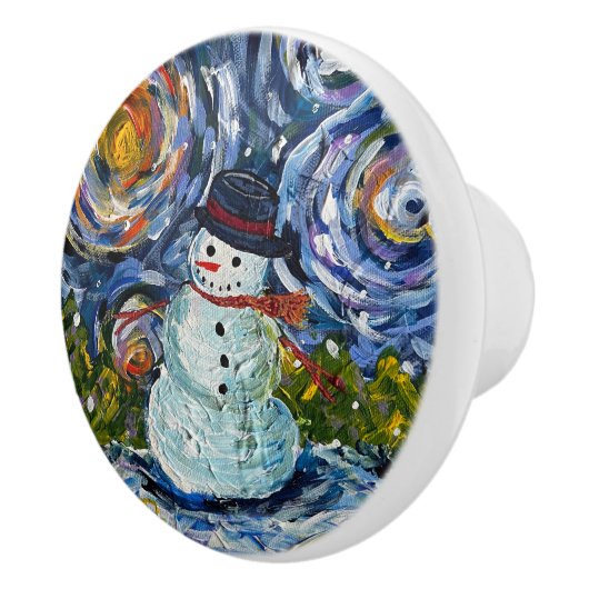 Snowman Knob Pull Keramikknauf (Rechts)