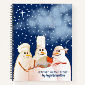 Snowman Koch - Kochbuch Rezept Notebook Notizblock (Vorderseite)