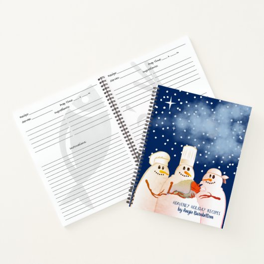 Snowman Koch - Kochbuch Rezept Notebook Notizblock (Innenseite)